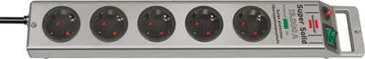 Produktbild von Brennenstuhl Super-Solid 13.500A Überspannungsschutz-Steckdosenleiste 5-fach silber 2,5m H05VV-F 3G1,5, 1153340315