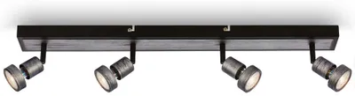 Obrázek produktu pro LED stropní svítidlo Stropní svítidlo Bodové otočné 4xGU10 4,9W antická stříbrná Briloner