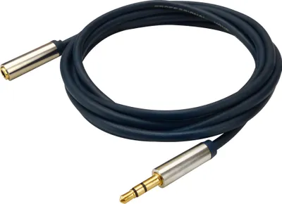 Image de S/CONN maximum connectivity Home Cinema Fiche jack 3,5 mm en métal chromé et prise jack 3,5 mm en métal chromé, contacts dorés, SLIM LINE