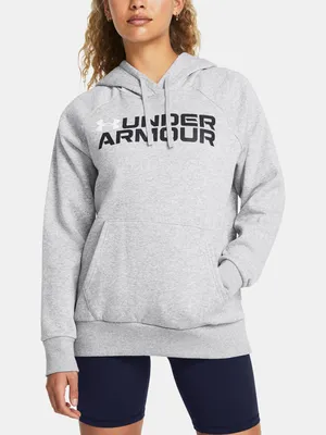 Produktbild von Under Armour Rival Fleece-Hoodie mit Wortmarke für Damen 1386512-011__SM