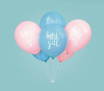 Produktbild von 6 Boy or Girl Latexballons 30cm