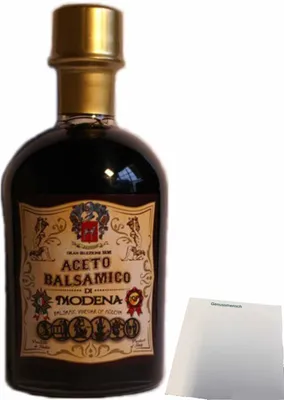 Produktbild von Bertoni Aceto Balsamico di Modena IGP 6 Medallien (250ml Flasche) + usy Block
