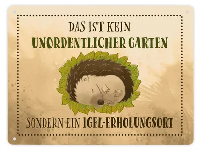 Image de Décoration de jardin - Panneau en métal "Ce n'est pas un jardin en désordre" - 21 x 28 cm