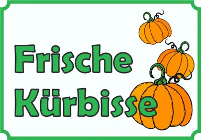Produktbild von Verkaufsschild Schild Kürbis zu verkaufen  A3 Rückseite selbstklebend