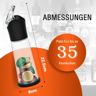 Produktbild von Flaschenöffner mit Auffangbehälter, Edelstahl, kompakt, für die Küche