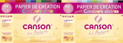 Immagine prodotto di Carta colorata CANSON in cartella, DIN A4, 150 g/m2