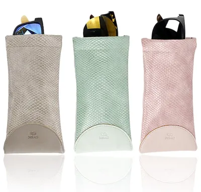 Produktbild von 3-teiliges Set weicher Sonnenbrillenetuis, Brillenetuis für Damen, Sonnenbrillenetuis aus Kunstleder, tragbare Brillenetuis, Sonnenbrillenhüllen
