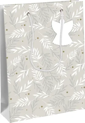 Produktbild von Clairefontaine 6x Geschenktasche 26,5x14x33cm, Weihnachten Grau X-29517-2C