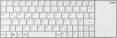 Produktbild von Rapoo E2710 - Tastatur - mit Touchpad - kabellos - 2.4 GHz - weiß