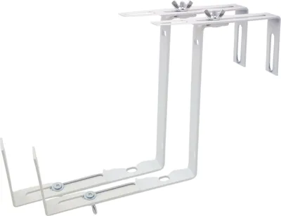 Image de Support de bac à fleurs pour balcon Lot de 2 supports de bac à fleurs Support de bac à fleurs pour balcon blanc Support de bac à fleurs