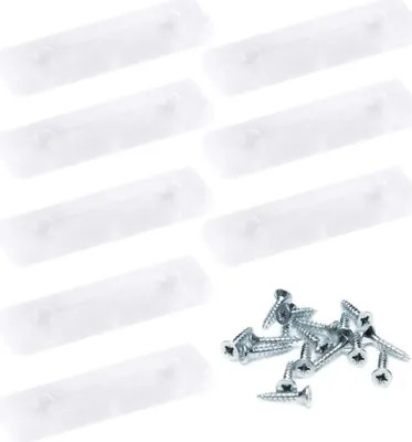 Produktbild von 8x sossai Möbelgleiter in Transparent inkl. Schrauben 50x14x5mm Bodenabstandshalter Möbelpads Möbelfüße zum Anschrauben