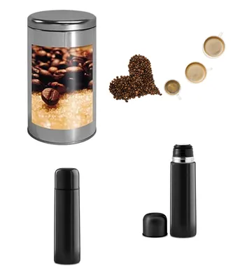 Produktbild von Kaffee‑Set aus 500‑g‑Kaffeedose + doppelwandiger Edelstahl‑Isolierkanne (500 ml, auslaufsicher)