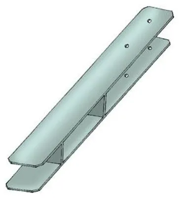 Produktbild von PROFI Grau 71 mm Pfostenanker H Form, Feuerverzinkt Eisen 70x70 mm, Zaunbefestigung Pfostenhalter, Stabiler Halt für Flechtzaun Sichtschutzzaun