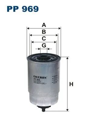 Produktbild von FILTRON KRAFTSTOFFFILTER Anschraubfilter PP 969