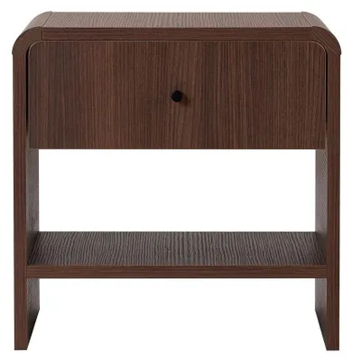 Image de CALICOSY - Chevet 1 tiroir, 1 niche avec bords arrondis L45 cm - CELENA