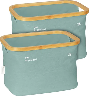 Produktbild von TOM TAILOR Aufbewahrungsbox Bambusrahmen 2er Set Sage Korb Bad Organizer Boxen