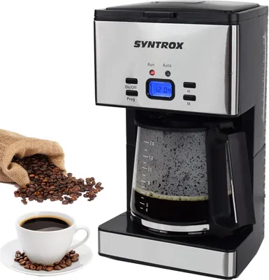 Produktbild von Syntrox Germany Quitum Edelstahl-Kaffeemaschine 1000W mit Timer Digital