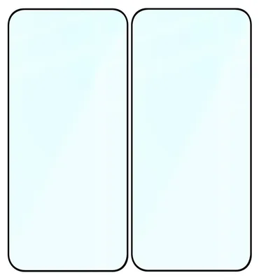 Produktbild von 2x Gehärtetes Glas für Honor 400, Bizon Glass Edge Duo, Schwarzer Rahmen