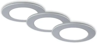 Image de Lampes LED encastrées salle de bain set de 3 dimmables télécommande IP44 chrome Ø9,2cm Briloner
