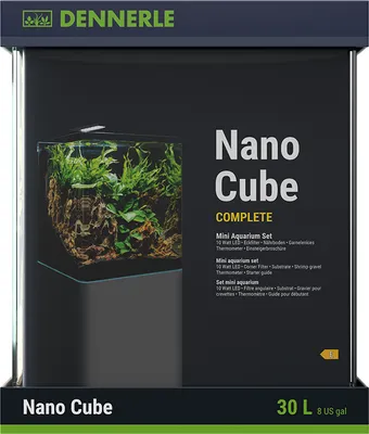 Produktbild von Dennerle Nano Cube Complete, 30 Liter - 30 x 30 x 35 cm - Mini Aquarium Komplettset