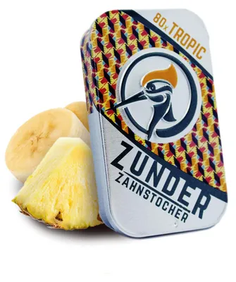 Gewürzte Zahnstocher 80 Stück in Metalldose Tropic