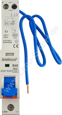 Produktbild von Brandschutzschalter AFDD RCBO B40A - 30mA