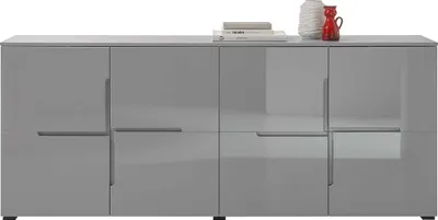 Produktbild von Kommode Seta mit 4 Türen - hochglanz-grau