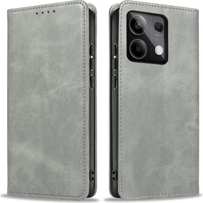 Produktbild von Handyhülle für Xiaomi Redmi Note 13 Pro 5G Kunstleder Flip Cover Hülle Handytasche Case Kartenfach Farbe: Grau