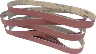 Produktbild von 10 x Schleifbänder 25 x 762mm Körnung P80 Schleifband Gewebebänder Bandschleifer Schleifpapier Gewebeband BOHRFUX
