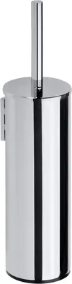 Produktbild von BOMEGA WC-Bürstengarnitur schwarze Bürste Messing Chrom poliert 95x390x105 mm für Bad & WC >> zum Bohren