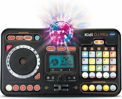 Obrázok produktu pre VTech - Kidi DJ Mix, elektronický detský mixér 10 v 1, Bluetooth, zvukové efekty, svetlá, disko guľa, učenie a hranie, darček pre deti od 6 rokov, verzia ESP