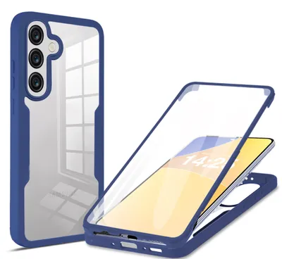 Produktbild von 360 Grad Rundum Schutz Handyhülle für Samsung Galaxy A56 5G Full Cover Vollschutz Case Farbe: Blau