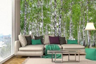 Produktbild von Vlies Fototapete FRÜHLINGSBIRKENHAIN 375 x 250 cm (inkl. Kleister) - Vlies Tapete, Wandtapete, Wandbilder - Tapete für Wohnzimmer Schlafzimmer, Büro, Küche - Montagefertig