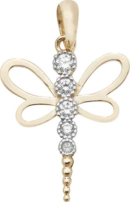 Produktbild von Edler 9 Karat (375) Gold Damen - Anhänger mit Zirkonia - 23mm*15mm; TRS10781