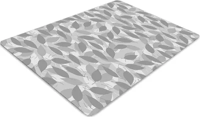 Produktbild von Stuhlunterlage Bürostuhlunterlage 120 cm x 90 cm Bodenmatte Bürostuhlunterlage - Graue Blätter