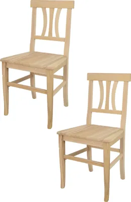 Produktbild von t m c s Tommychairs - 2er Set Stühle ARTEMISIA für Küche und Esszimmer, robuste Struktur aus poliertem Buchenholz, unbehandelt und 100% natürlich, Sitzfläche aus poliertem Holz
