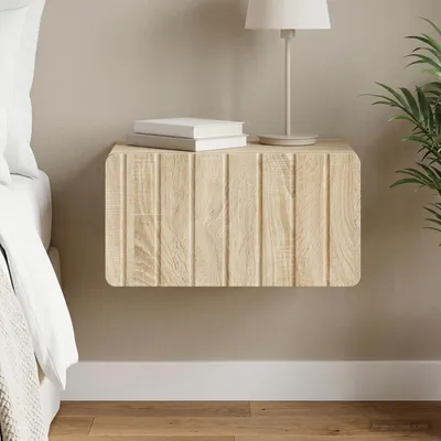 Produktbild von vidaXL Wandmontierter Nachttisch Sonoma-Eiche 49 x 34,5 x 24 cm