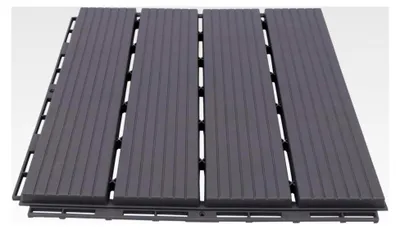 Produktbild von 22 Stück Terrassenfliesen 30x30cm WPC Balkonfliesen, Rutschfeste WPC Fliesen mit Schnappverbindung für Terrasse, Pool, Garten, Rasen