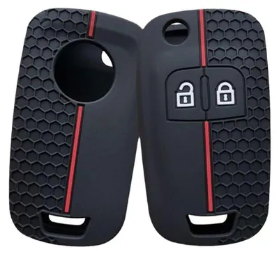 Immagine prodotto di Custodia in silicone per portachiavi, compatibile con Opel/Chevrolet, 2 pulsanti, colore rosso