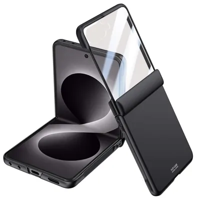 Produktbild von Handy Hülle + 9H Schutzglas für Samsung Galaxy Z Flip8 Scharnier Schutz Schwarz