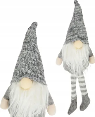 Produktbild von ZOLTA Weihnachtswichtel auf der Fensterbank - Wichtel Figuren XL - Weihnachten Deko Perfekt für das Wohnzimmer und das Schlafzimmer - Höhe 52 cm - Grau