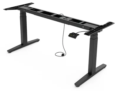 Produktbild von Yaasa Frame Expert Schreibtischgestell Höhenverstellbar, Schwarz – 140 - 200 cm – 9 Speicherfunktionen, Höhenanzeige, Kollisionssensor, Traglast 140 kg