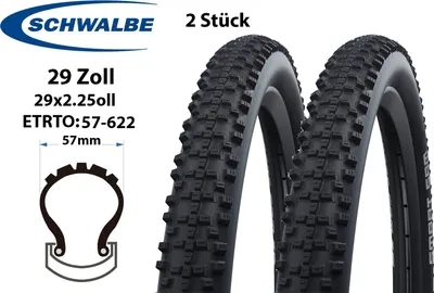 Produktbild von 2 Stück 29 Zoll Schwalbe SMART SAM Fahrrad Reifen 57-622 29x2.25