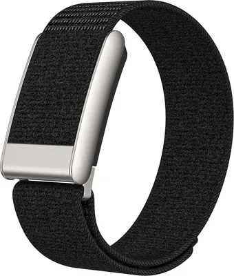 Produktbild von Stravo Nylon Klettverschluss Armband für Whoop 5.0 – Atmungsaktiv, Schweißabweisend, Verstellbar, Sportlich – Schwarz