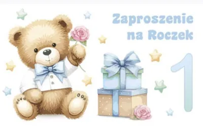 Obrázek produktu pro Zaproszenie Z 160x95 Urodziny Roczek 60086