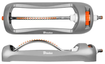 Produktbild von Bradas Viereckregner WHITE LINE 18 Düsen grau/orange