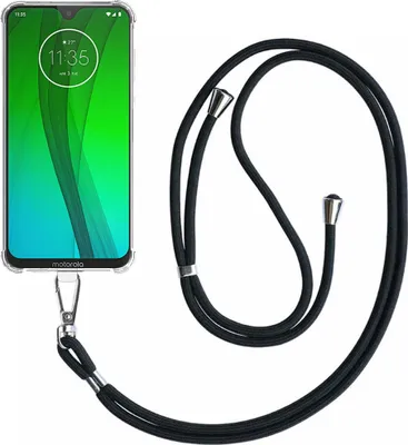 Image de Housse de téléphone pour Motorola
  Moto G7 Transparent Antichoc avec Lanière Universelle Détachable -
  Housse silicone antichoc avec dragonne - Smartphonics