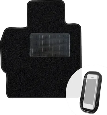 Produktbild von moto-MOLTICO Fahrer Fußmatte Auto Velours Fahrerseite Autoteppiche Schwarz Fahrermatte 1-teilig passend für Mazda Demio 1998-2001