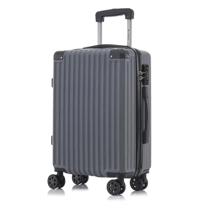 Produktbild von yonsly Premium Reisekoffer TSA-Schloss,YKK-Reißverschluss Hartschalen-Koffer Trolley Kabinenkoffer Rollkoffer Suitcase Handgepäck  (Grau, M)