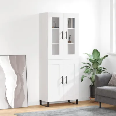 Produktbild von vidaXL Highboard Weiß 69,5x34x180 cm Holzwerkstoff